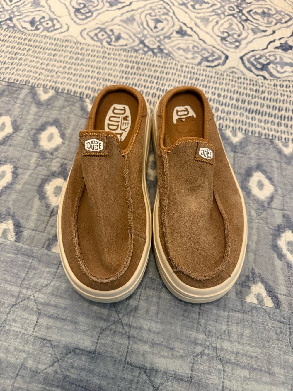 Hey Dude women’s Wally Suede Slip-On Shoes in Brown
